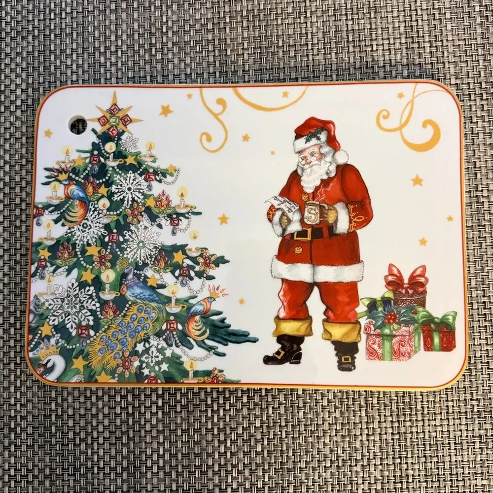 WILLIAMS SONOMA 'Twas The Night Before Christmas Ceramic Cheese Board Plate ONLY